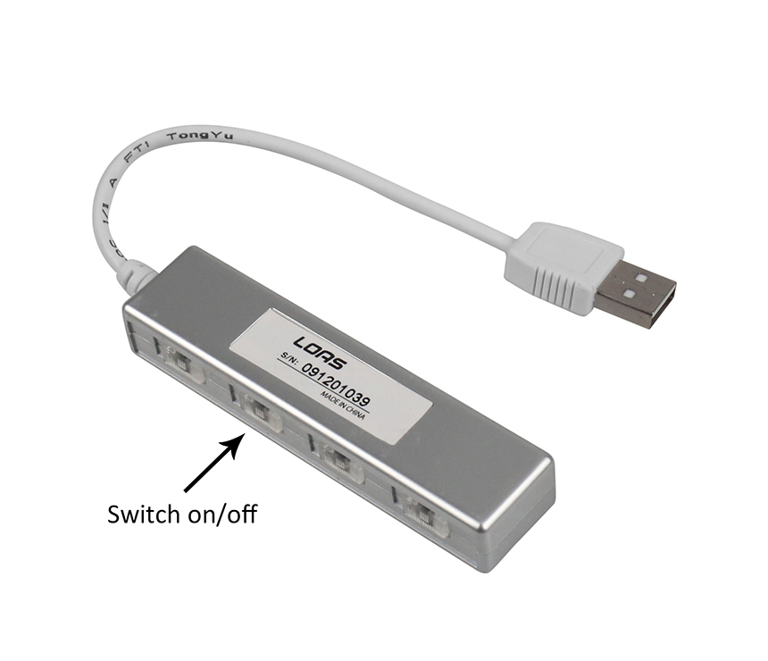 H246 USB 2.0 4 Ports Hub with Switch